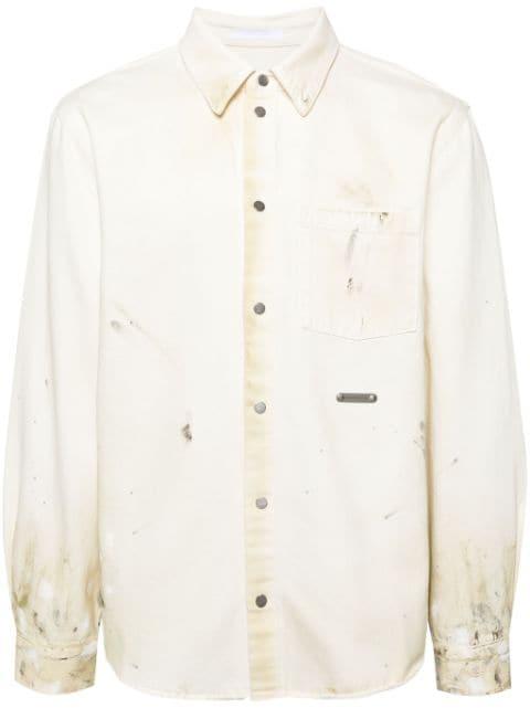 painted shirt by HELMUT LANG