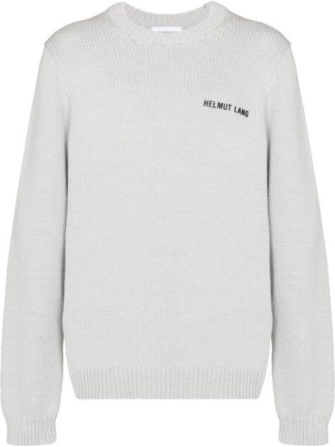 ribbed-knit panelled jumper by HELMUT LANG