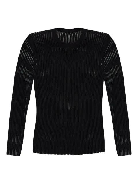 ribbed long-sleeve top by HELMUT LANG