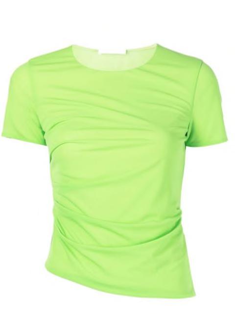 ruched-detail T-shirt by HELMUT LANG