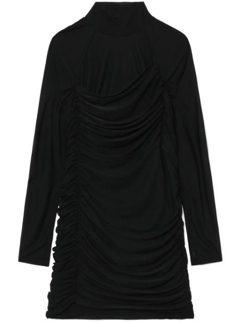 ruched long-sleeve minidress by HELMUT LANG