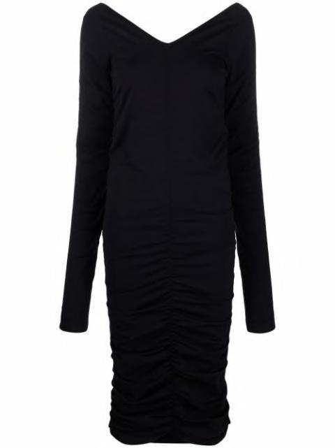 ruched midi dress by HELMUT LANG