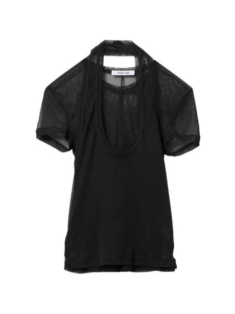 see-through short-sleeve top by HELMUT LANG