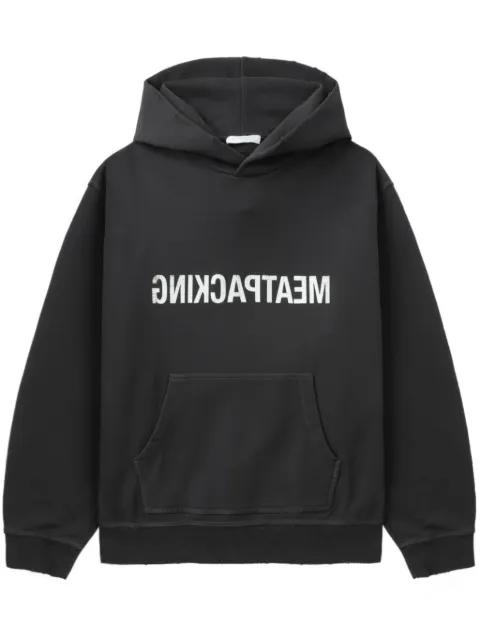 x Maison Kitsune cotton hoodie by HELMUT LANG
