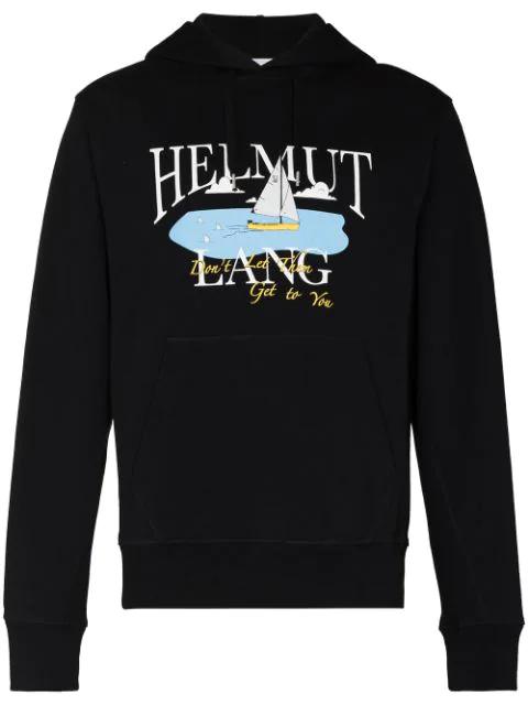 x Saintwoods sea-print hoodie by HELMUT LANG