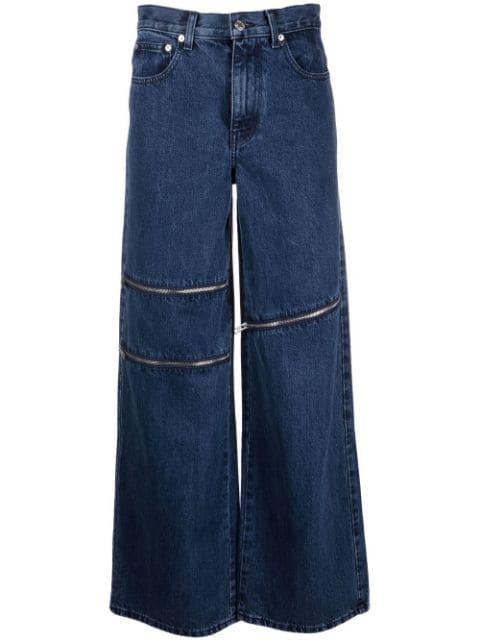 zip-detail denim jeans by HELMUT LANG