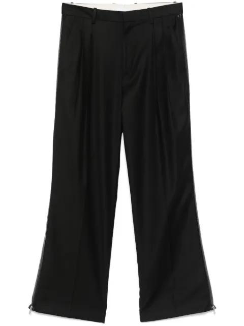 zip-detail pleated trousers by HELMUT LANG