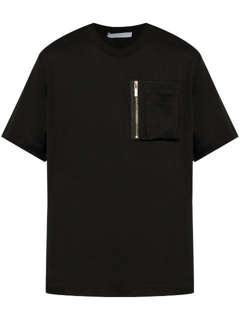 zip pocket cotton T-shirt by HELMUT LANG