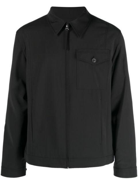 zip-up tailored shirt jacket by HELMUT LANG