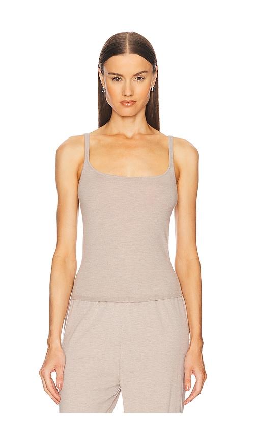 Helsa Alanna Knit Top in Taupe by HELSA