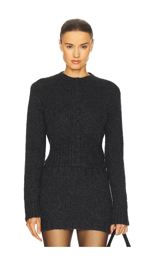 Helsa Annabelle Cardigan in Charcoal by HELSA
