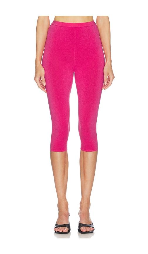 Helsa Beckette Knit Capri in Fuchsia by HELSA