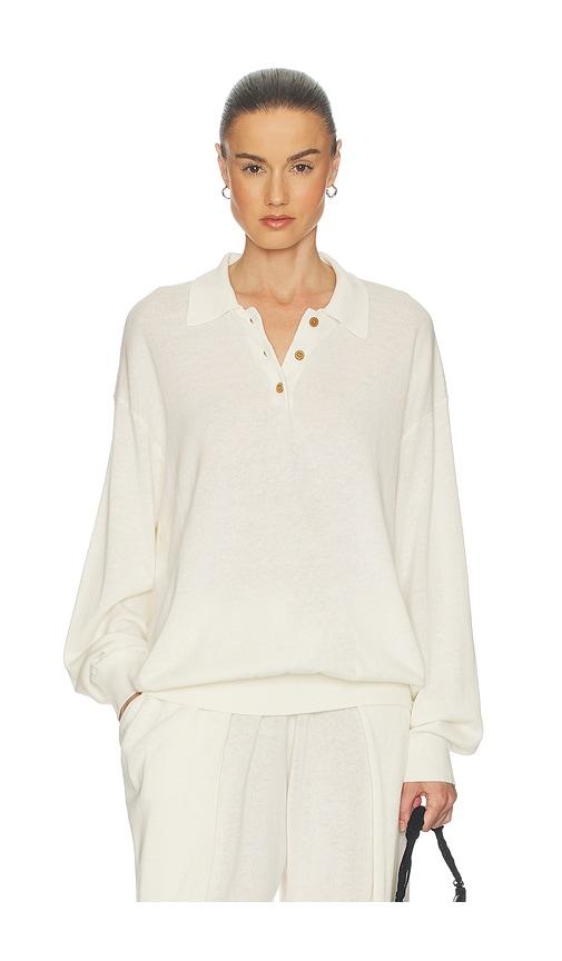 Helsa Dalisay Oversized Polo in Ivory by HELSA