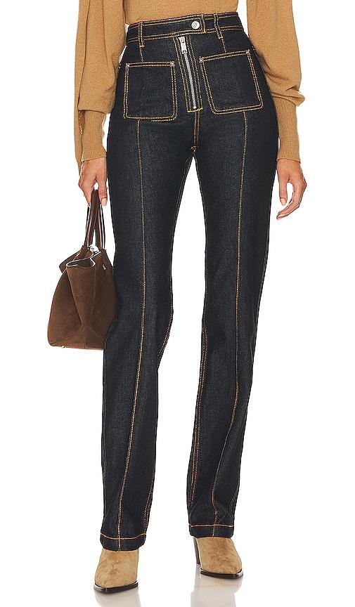 Helsa Denim Slim Pant in Blue by HELSA