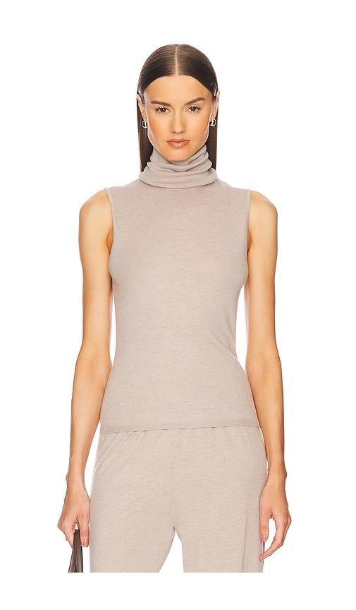 Helsa Faye Knit Top in Taupe by HELSA