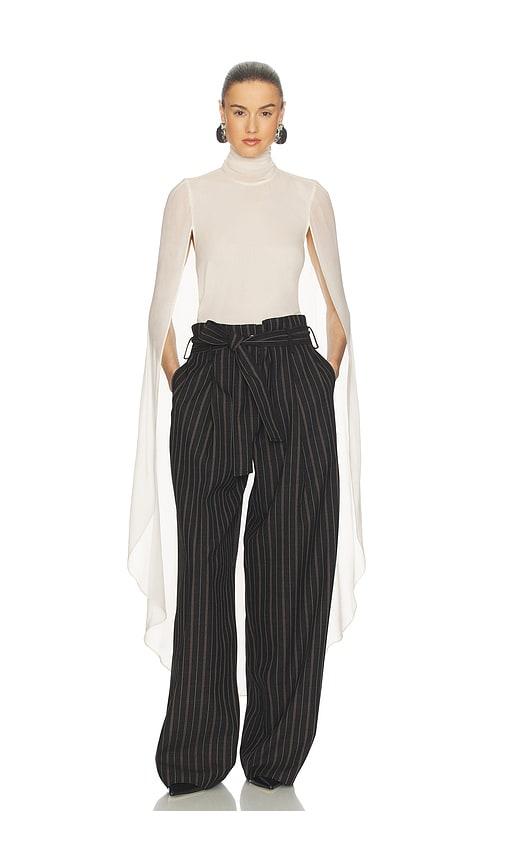 Helsa Georgette Cape Top in Ivory by HELSA