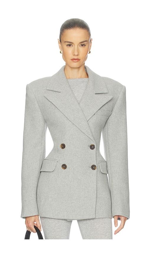Helsa Italian Wool Blend Blazer in Grey by HELSA