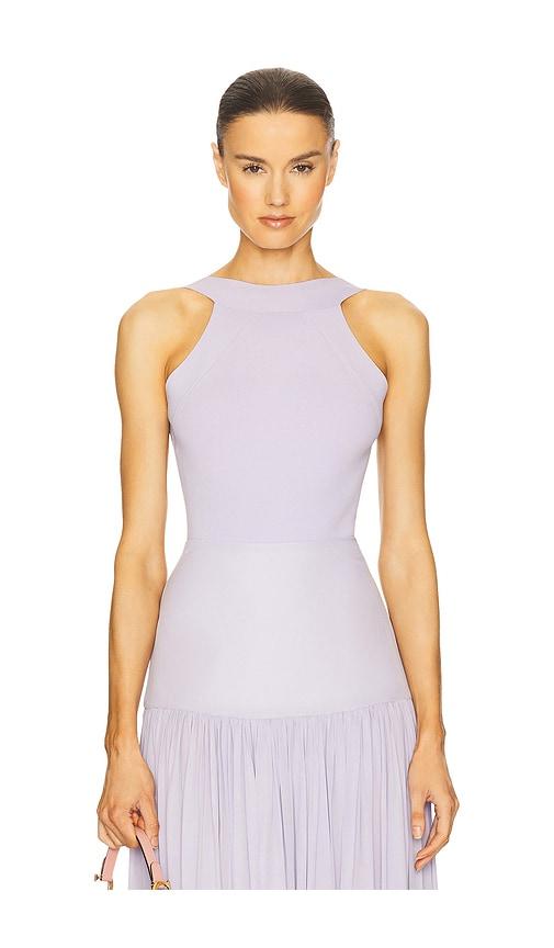Helsa Jolene Knit Bodysuit in Lavender by HELSA