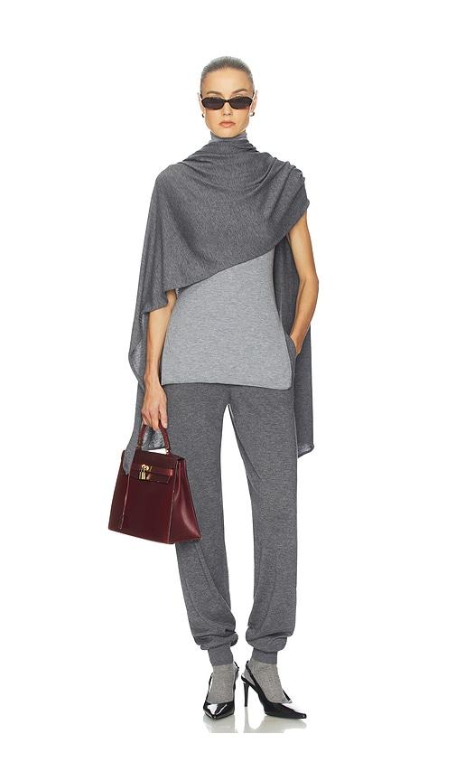 Helsa Kerstin Knit Shawl in Grey by HELSA