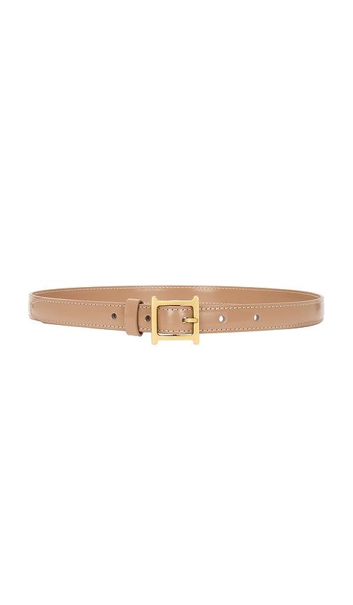 Helsa Logo Mini Waist Belt in Taupe by HELSA
