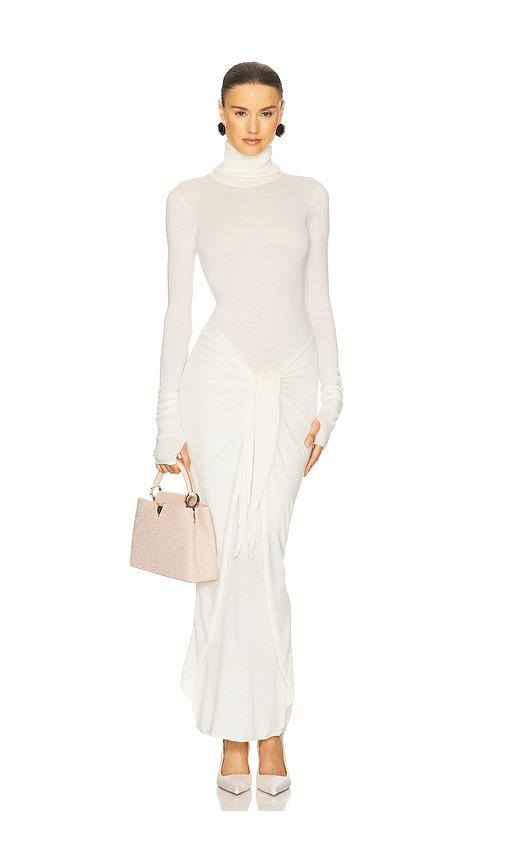 Helsa Oakleigh Maxi Knit Dress in Ivory by HELSA