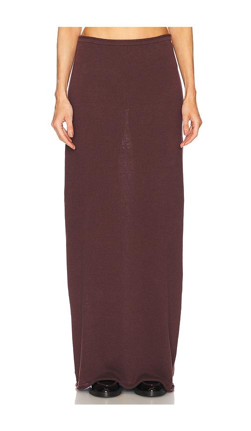 Helsa Palmer Knit Skirt in Brown by HELSA