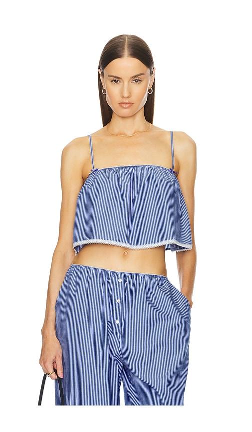 Helsa Pinstripe Poplin Camisole in Multi by HELSA