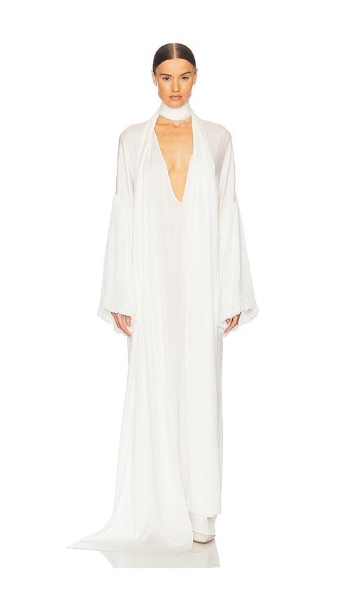 Helsa Serafina Silk Dress in White by HELSA