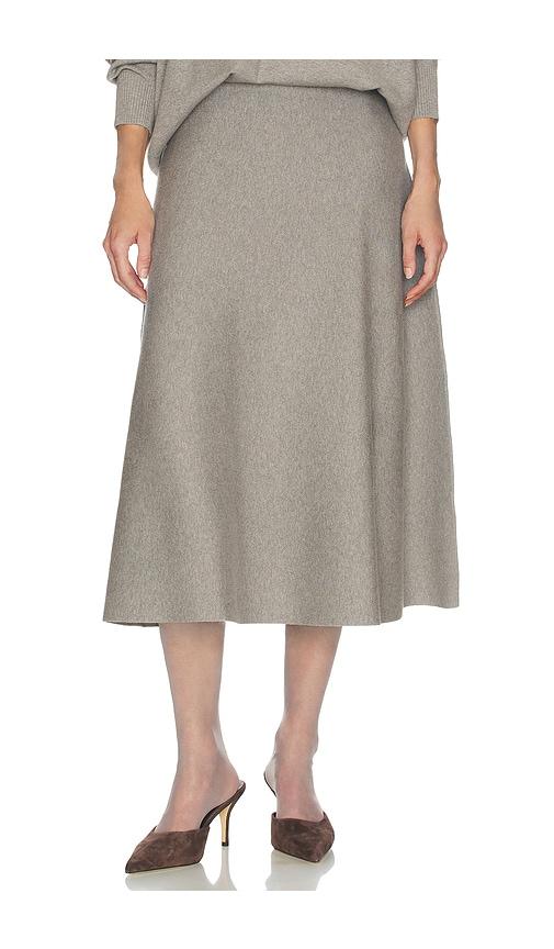 Helsa Xanthe Knit Skirt in Grey by HELSA