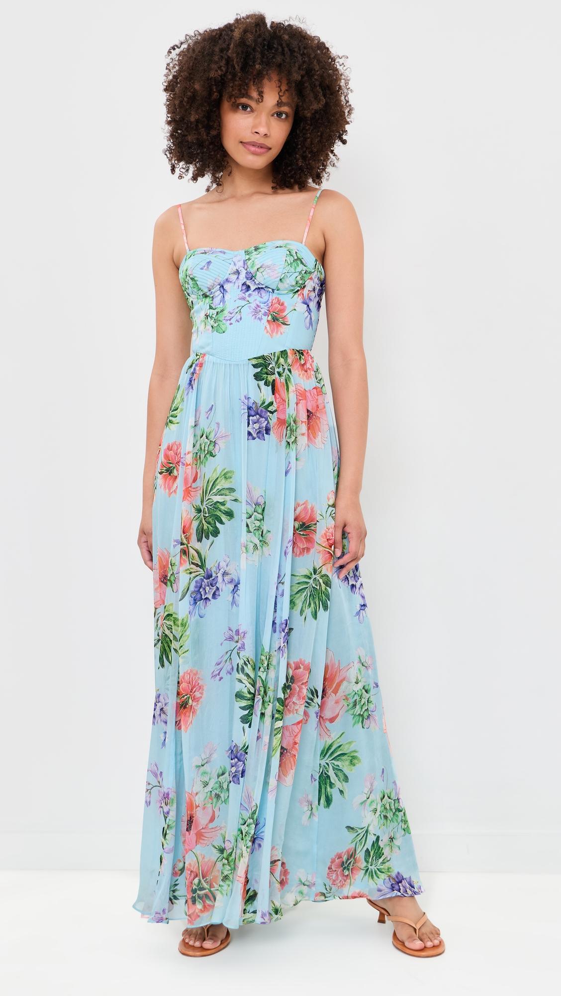 Corsetted Maxi Dress by HEMANT AND NANDITA