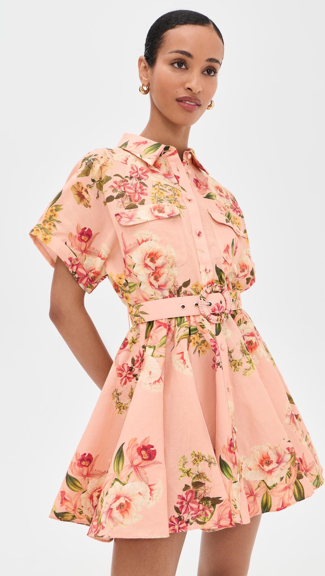Short Dress with Buckle Belt by HEMANT AND NANDITA