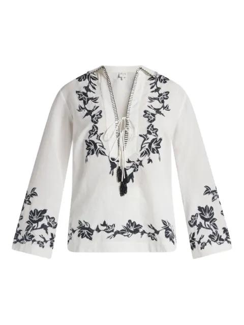 Aahi floral tassel blouse by HEMANT&NANDITA