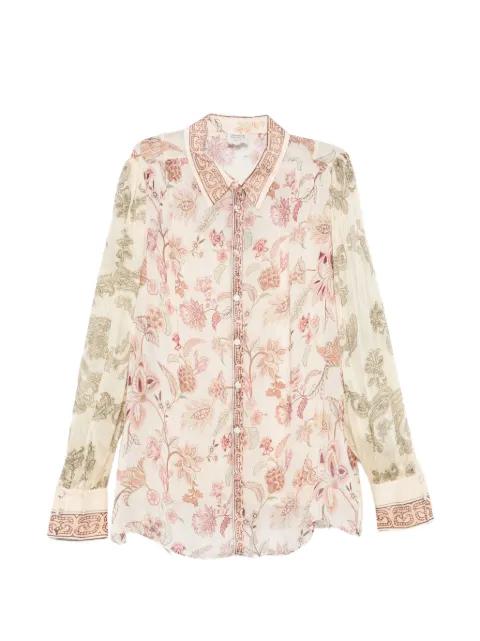 Dani floral-buttoned shirt by HEMANT&NANDITA