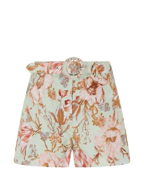 Ezra floral-print belted shorts by HEMANT&NANDITA