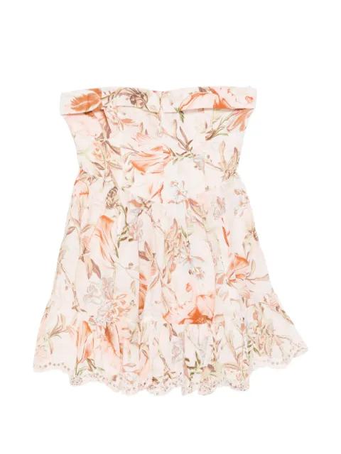 Ezra floral-print broderie-anglaise mini dress by HEMANT&NANDITA
