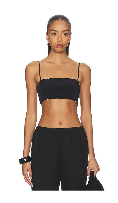 HEMANT AND NANDITA Bandeau Top in Black by HEMANT&NANDITA