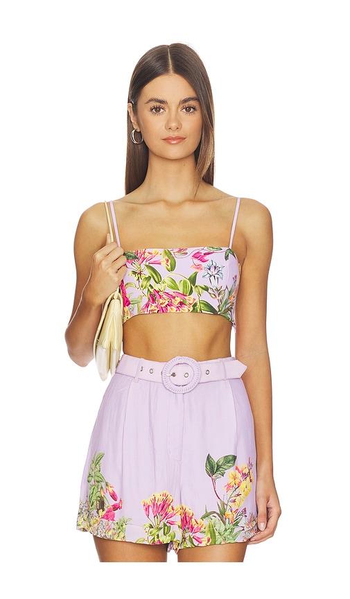 HEMANT AND NANDITA Bandeau Top in Lavender by HEMANT&NANDITA