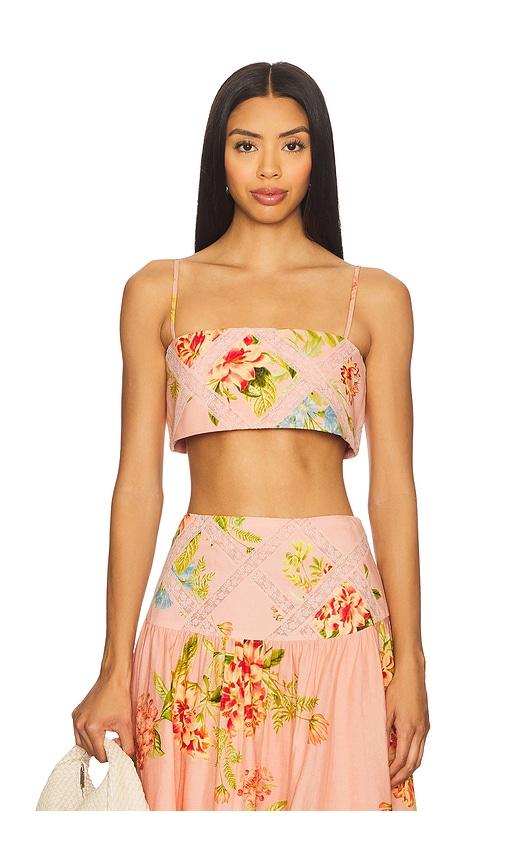HEMANT AND NANDITA Bustier Top in Blush by HEMANT&NANDITA