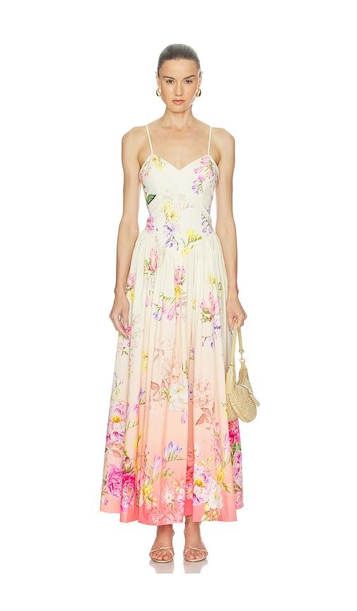 HEMANT AND NANDITA Corseted Maxi Dress in Lemon by HEMANT&NANDITA