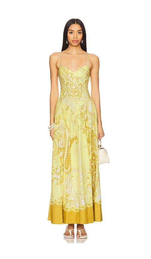 HEMANT AND NANDITA Long Dress in Yellow by HEMANT&NANDITA