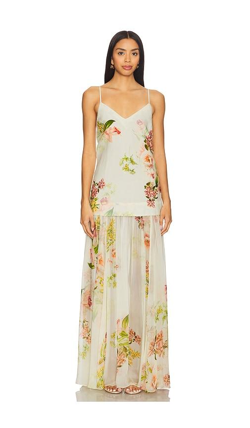 HEMANT AND NANDITA Maxi Dress in Neutral by HEMANT&NANDITA