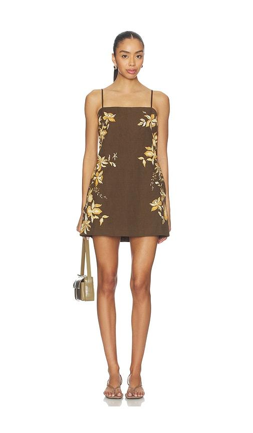HEMANT AND NANDITA Mini Dress in Brown by HEMANT&NANDITA