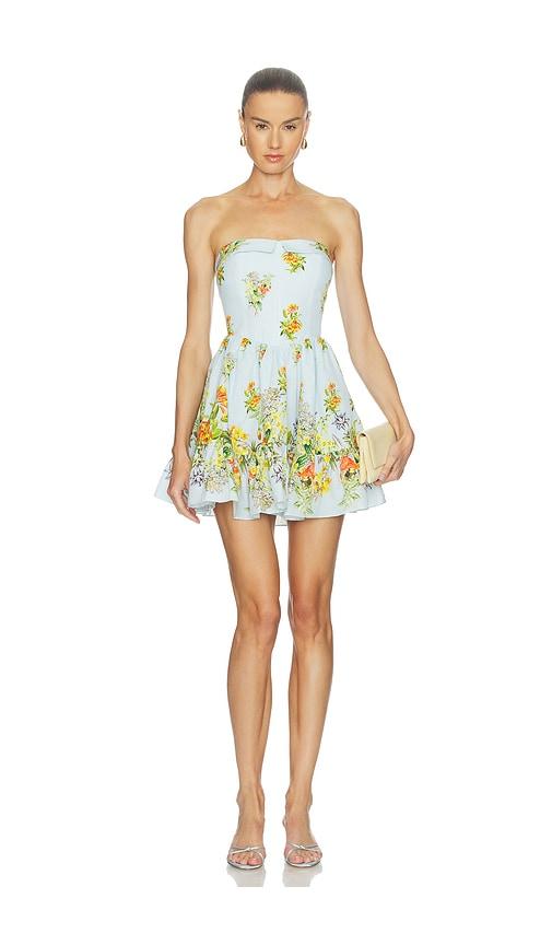 HEMANT AND NANDITA Off-shoulder Short Dress in Baby Blue by HEMANT&NANDITA