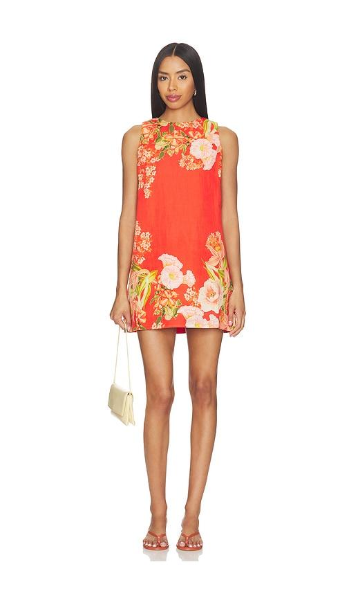 HEMANT AND NANDITA Shift Mini Dress in Orange by HEMANT&NANDITA