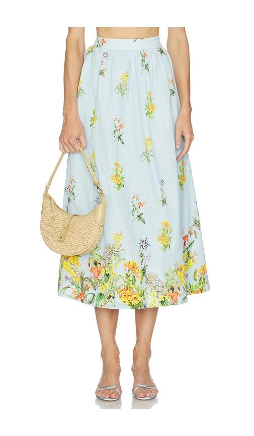 HEMANT AND NANDITA Skirt in Baby Blue by HEMANT&NANDITA