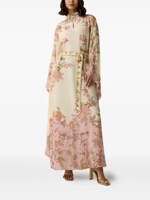Riah floral-print belted maxi dress by HEMANT&NANDITA