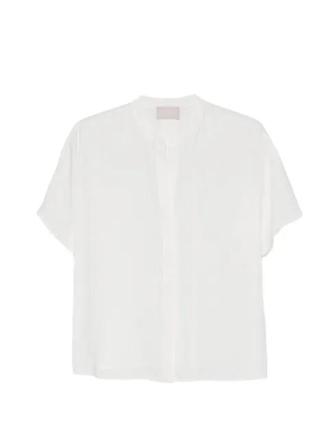 short-sleeve collarless top by HEMISPHERE