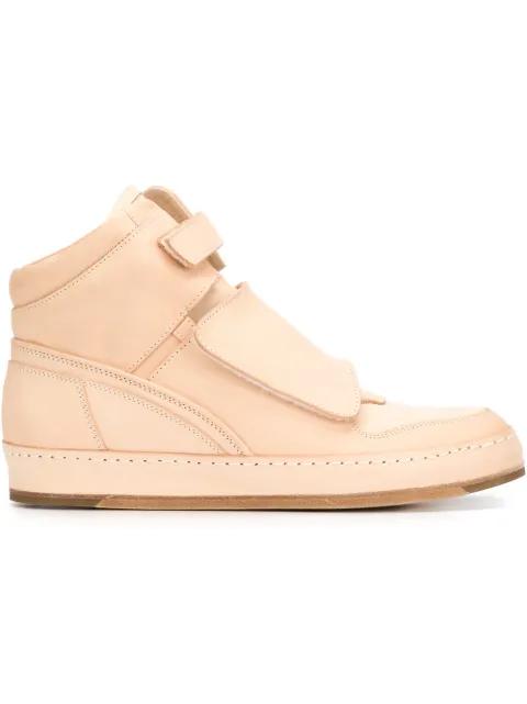 hook & loop strap hi-top sneakers by HENDER SCHEME