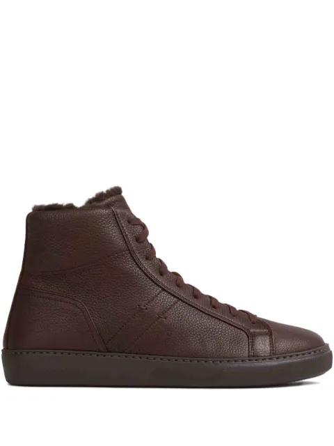 Boris leather high-top sneakers by HENDERSON BARACCO