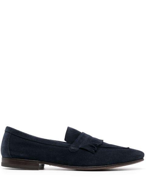 fringe-detail suede loafers by HENDERSON BARACCO